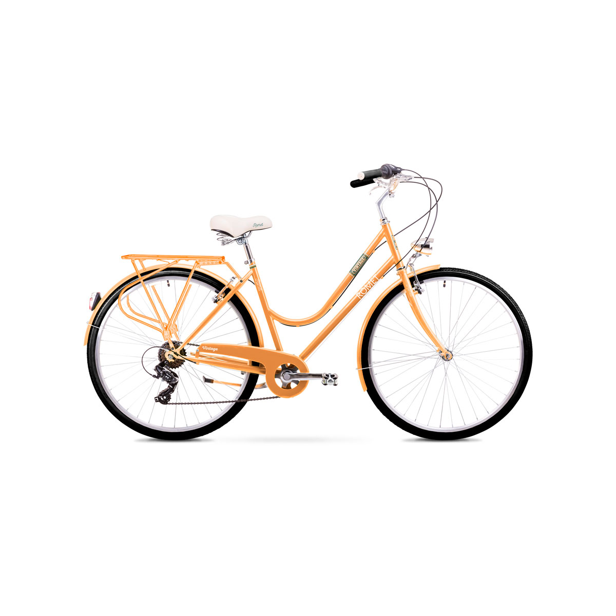 bicicleta de paseo Romet Vintage Amarilla